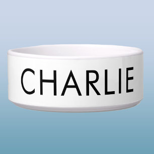 Modern Pet Name Personalised Bowl