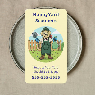 Modern Pet Waste Removal Dog Poop Scooper Business Card