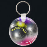 Modern Petanque ball design Key Ring<br><div class="desc">What is more convenient than a key chain,  and how about to make it even better with a modern design of a petanque ball! Definitely a must have item for any dedicated petanque aficionado.</div>