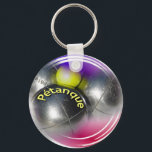 Modern Petanque ball design Key Ring<br><div class="desc">What is more convenient than a key chain,  and how about to make it even better with a modern design of a petanque ball! Definitely a must have item for any dedicated petanque aficionado.</div>