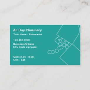 Modern Pharmacy Pharmacist Theme Business Cards