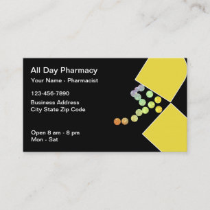 Modern Pharmacy Pharmacist Theme Business Cards