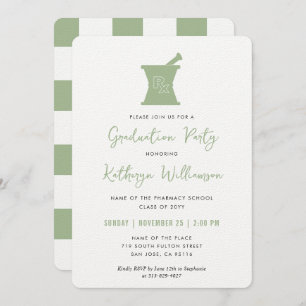 Modern PharmD Pharmacy School Graduation Invitation