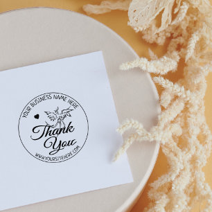 Modern Phoenix Custom Business Thank You  Rubber Stamp