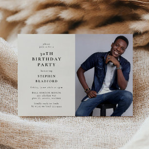 Modern Photo 30th Birthday Party Invitation