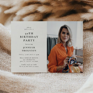 Modern Photo 50th Birthday Party Invitation