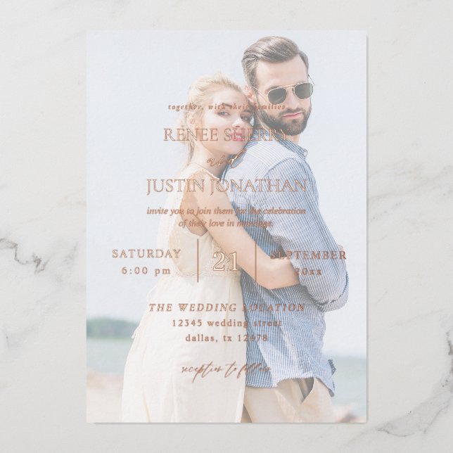 Modern Photo 5 Vertical Wedding (Front)