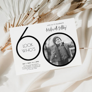 Modern Photo 60th Birthday Invitation