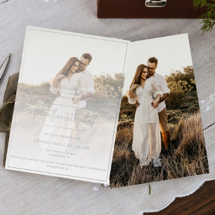 Modern Photo and Overlay Wedding Foil Invitation