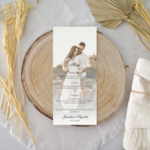 Modern Photo and Overlay Wedding Menu