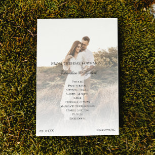 Modern Photo and Overlay Wedding Programme