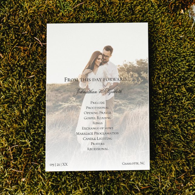 Modern Photo and Overlay Wedding Programme (Creator Uploaded)