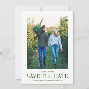 Modern Photo and Typography Wedding Save The Date