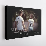 Modern Photo Anniversary Engagement Wedding Date Canvas Print<br><div class="desc">Celebrate your love story with a personalised Modern Photo Anniversary Engagement Wedding Date Canvas Print! This stunning canvas print features a beautiful photo of the happy couple, along with the special date that marks the beginning of their forever. The modern and stylish design makes it a perfect addition to your...</div>