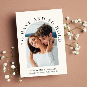 Modern Photo Arch QR Code All In One Wedding Invitation