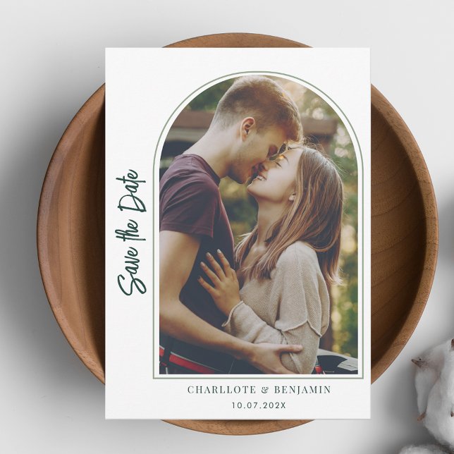 Modern Photo Arch Wedding Save The Date (Wedding Save the Date Photo Arch Announcement)
