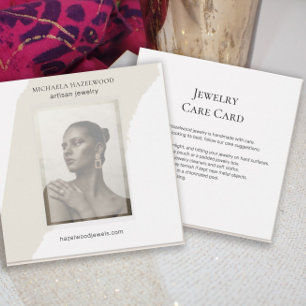 Modern Photo Artisan Jewellery Care Card