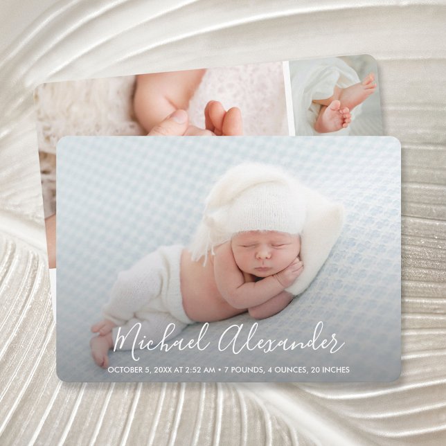 Modern Photo Baby Birth Announcement (Creator Uploaded)
