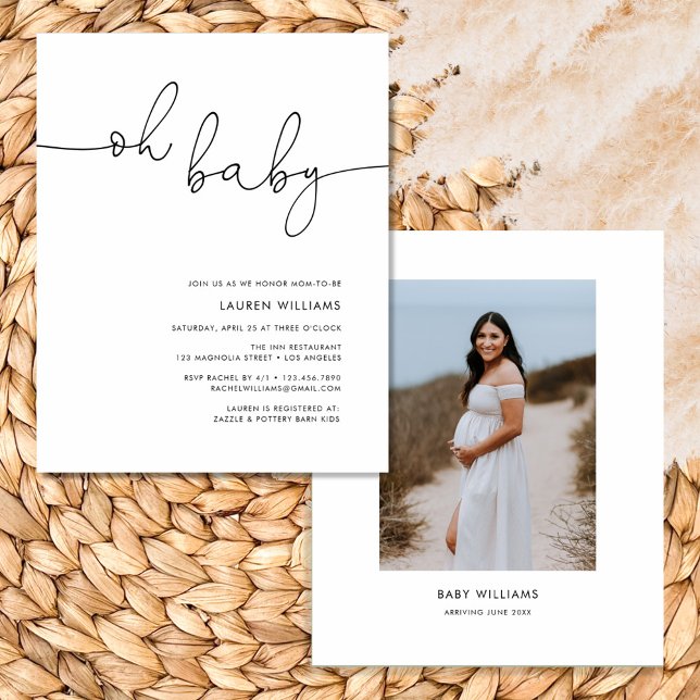Modern Photo Baby Shower Invitation (Creator Uploaded)