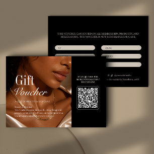 Modern Photo Beauty QR Code Gift Voucher