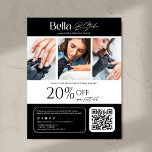 Modern Photo Beauty Salon Nail Tech Flyer<br><div class="desc">Promote your nail or beauty salon with a modern,  professional flyer that grabs attention and highlights your services. Designed with a clean,  stylish layout,  this flyer is perfect for showcasing your services,  discounts,  or special promotions. Customise it for your needs.</div>