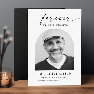 Modern Photo Bereavement Sympathy Funeral Memorial Thank You Card