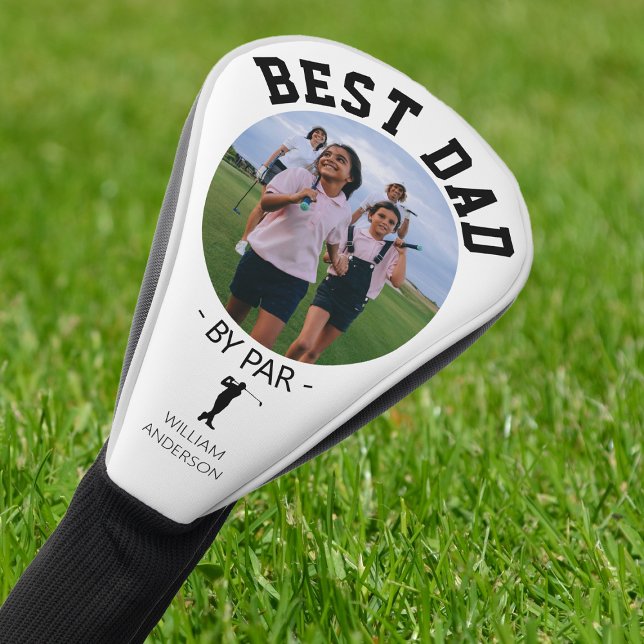 Modern Photo Best Dad By Par Golf Head Cover (Creator Uploaded)