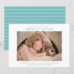 Modern Photo Birth Announcement