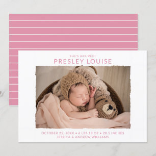 Modern Photo Birth Announcement