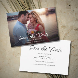 Modern Photo Boho Simple Destination Wedding   Save The Date