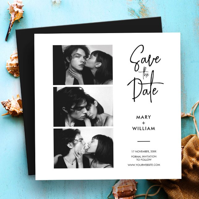 Modern Photo Booth Save the Date Wedding  (Modern Photo Booth Save the Date Wedding, Wedding Favors, Wedding Invitation)