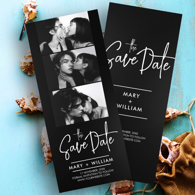 Modern photo booth wedding save the date invite (Creator Uploaded)