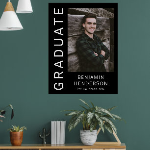 Modern Photo Boy 2023 Graduation Announcement Poster