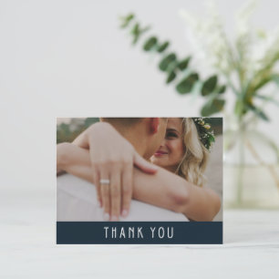 Modern Photo Budget Wedding Thank You Postcard