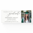 Modern Photo Calligraphy Graduate Banner - White