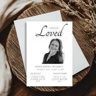 Modern Photo Celebration of Life Funeral Service Invitation