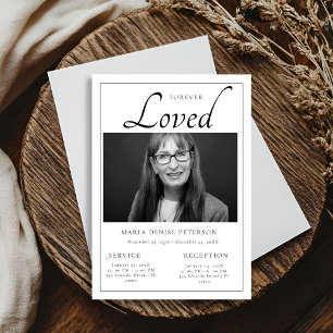 Modern Photo Celebration of Life Funeral Service Invitation