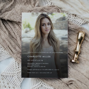 Modern Photo Celebration Of Life Invitation