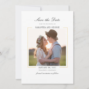 Modern Photo Chic Elegant Save The Date
