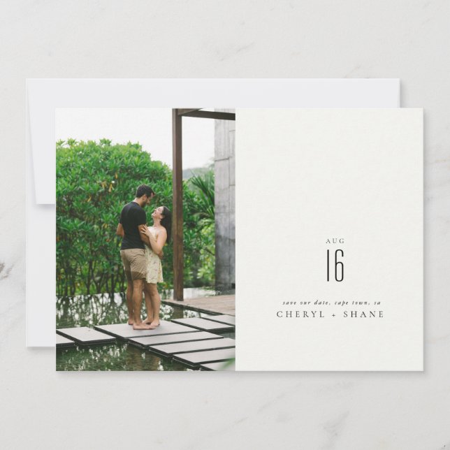 Modern Photo Chic Save The Date (Front)