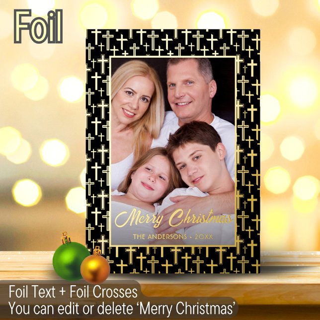 Modern photo Christmas black and gold Jesus cross  (Creator Uploaded)