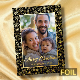 Modern photo Christmas elegant black and gold