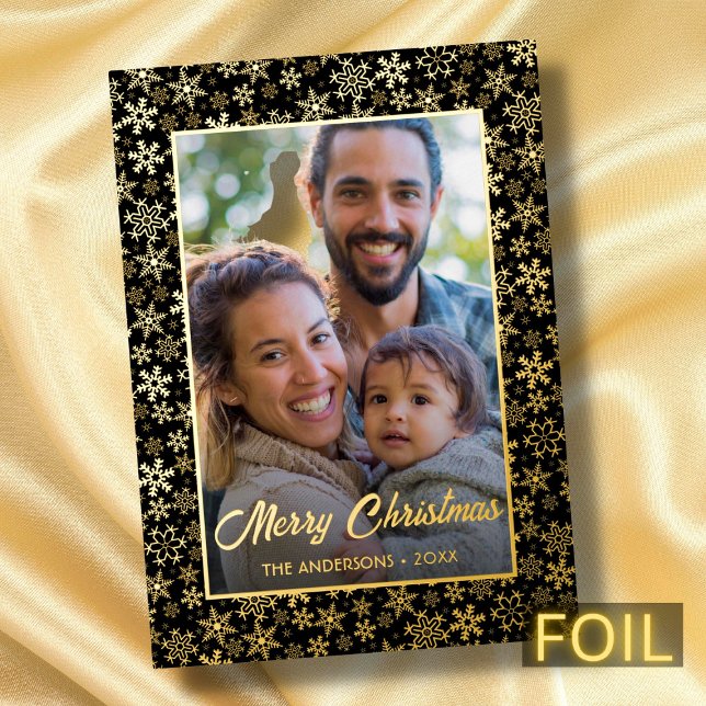 Modern photo Christmas elegant black and gold (Creator Uploaded)