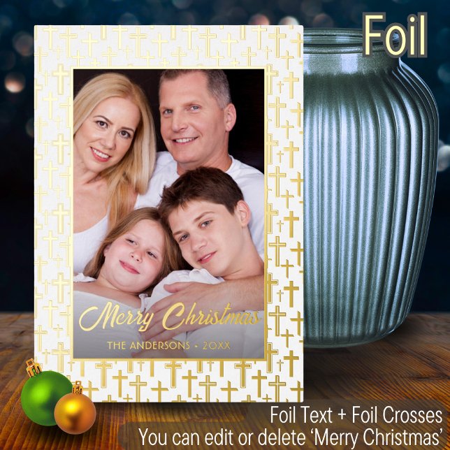 Modern photo Christmas elegant golden Jesus cross (Creator Uploaded)