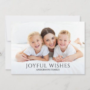 Modern Photo Christmas Holiday Card