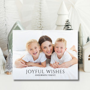 Modern Photo Christmas Holiday Postcard