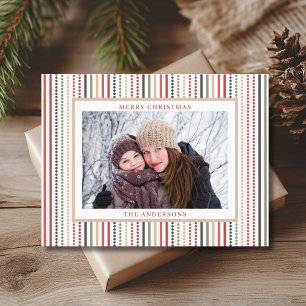 Modern Photo Christmas Holiday Postcard
