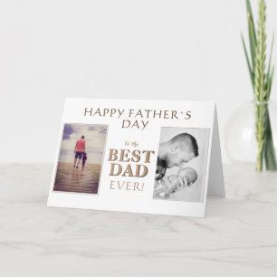 Modern Photo Collage Best Dad Ever Father`s day Card