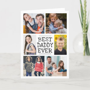 Modern Photo Collage Best Daddy Ever Card