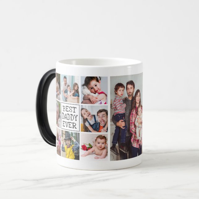 Modern Photo Collage  |  Best Daddy Ever Magic Mug (Front Left)